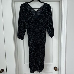 Zara Basics Midi Dress with Front Cinch Tie